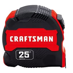 CRAFTSMAN 25 ft Tape Measure with fraction markings, manual-locking blade (CMHT37443S)