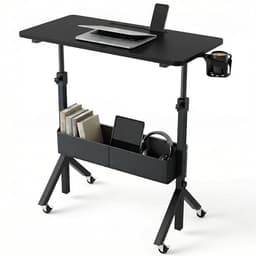 HUANUO Portable Standing Desk, mobile stand-up desk for walking pad and treadmill