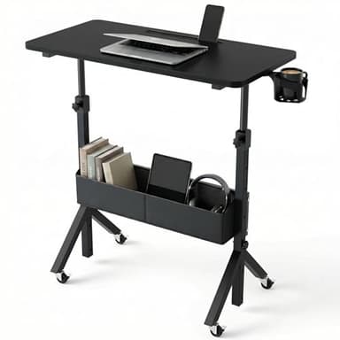 HUANUO Portable Standing Desk, mobile stand-up desk for walking pad and treadmill
